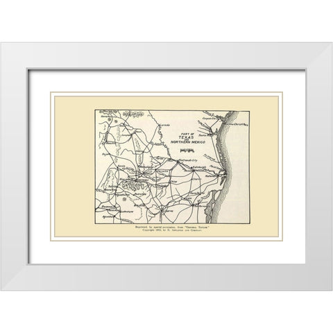North America Northern Mexico Texas United States White Modern Wood Framed Art Print with Double Matting by Appleton