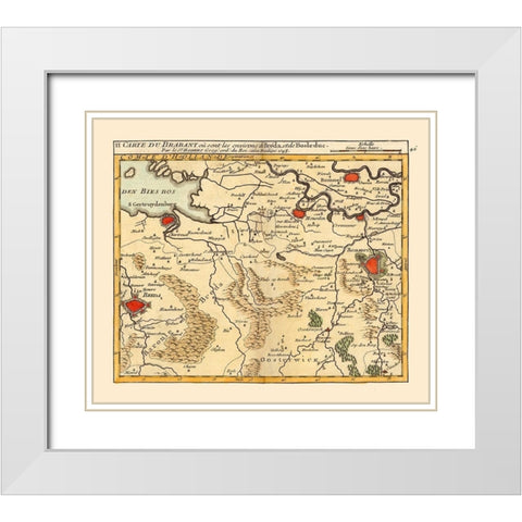 Breda Environs Netherlands - Robert 1748  White Modern Wood Framed Art Print with Double Matting by Robert