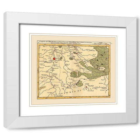 Eyndhoven Environs Netherlands - Robert 1748  White Modern Wood Framed Art Print with Double Matting by Robert
