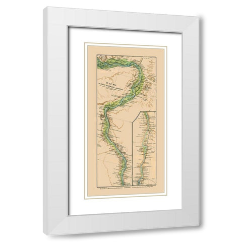 Nile Nagaa Hammadi Aswan Egypt - Baedeker 1913 White Modern Wood Framed Art Print with Double Matting by Baedeker