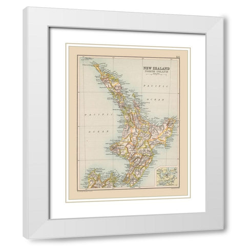 North Island New Zealand Oceania - Bartholomew White Modern Wood Framed Art Print with Double Matting by Bartholomew