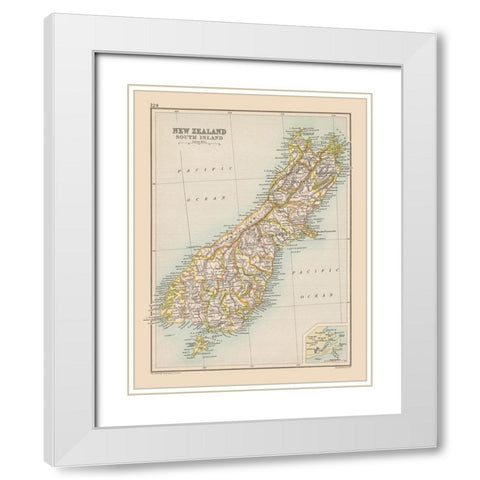 South Island New Zealand Oceania - Bartholomew White Modern Wood Framed Art Print with Double Matting by Bartholomew