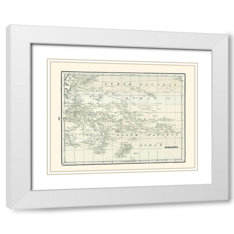 Oceania - Rathbun 1893 White Modern Wood Framed Art Print with Double Matting by Rathbun