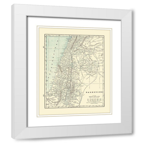 Palestine Israel - Rathbun 1893 White Modern Wood Framed Art Print with Double Matting by Rathbun