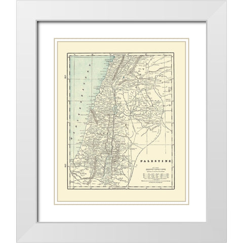 Palestine Israel - Rathbun 1893 White Modern Wood Framed Art Print with Double Matting by Rathbun