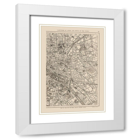 Eastern Paris France Europe - Reynold 1921 White Modern Wood Framed Art Print with Double Matting by Reynold