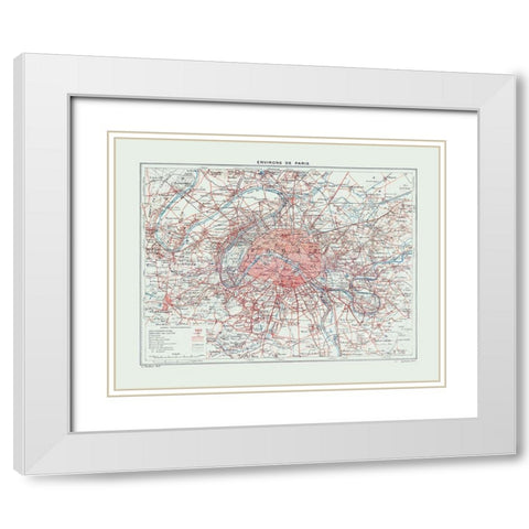 Europe Paris France - Colton 1921 White Modern Wood Framed Art Print with Double Matting by Colton