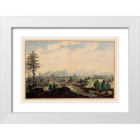 Peking China Picture - Nieuhoff 1655 White Modern Wood Framed Art Print with Double Matting by Nieuhoff