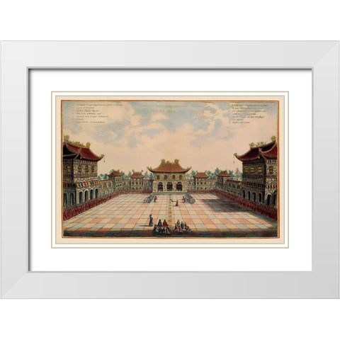 Peking China Picture - Nieuhoff 1655 White Modern Wood Framed Art Print with Double Matting by Nieuhoff