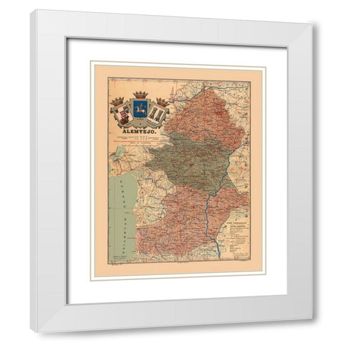 Europe Portugal Alentejo - Martine 1904 White Modern Wood Framed Art Print with Double Matting by Martine