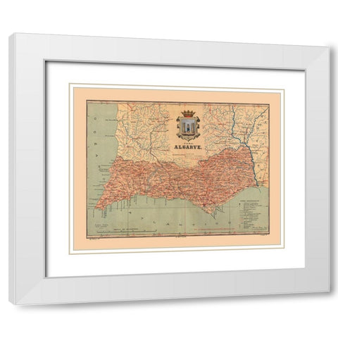 Europe Portugal Algarve - Martine 1904 White Modern Wood Framed Art Print with Double Matting by Martine