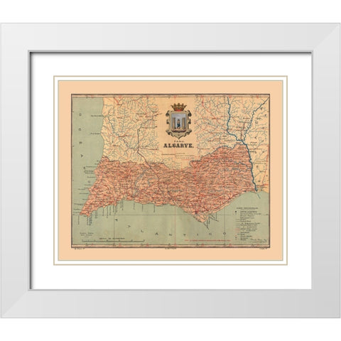 Europe Portugal Algarve - Martine 1904 White Modern Wood Framed Art Print with Double Matting by Martine