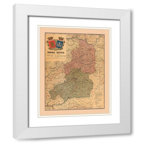 Europe Portugal Beira Baixa - Martine 1904 White Modern Wood Framed Art Print with Double Matting by Martine