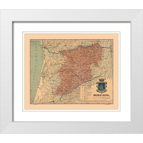 Europe Portugal Beira Alta - Martine 1904 White Modern Wood Framed Art Print with Double Matting by Martine