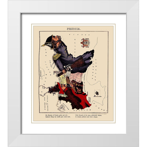 Prussia Germany - Lancaster 1869 White Modern Wood Framed Art Print with Double Matting by Lancaster