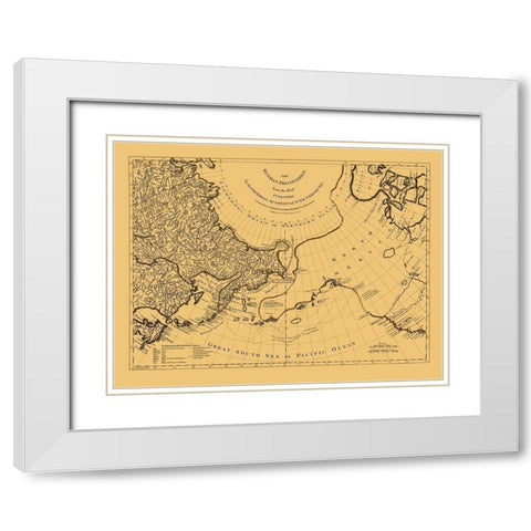 Discoveries Russia Asia - Jefferys 1776 White Modern Wood Framed Art Print with Double Matting by Jefferys