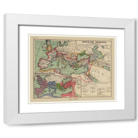 Middle East Roman Empire - Kiepert 1903 White Modern Wood Framed Art Print with Double Matting by Kiepert