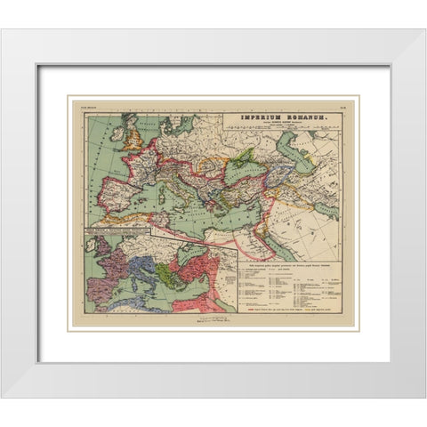 Middle East Roman Empire - Kiepert 1903 White Modern Wood Framed Art Print with Double Matting by Kiepert
