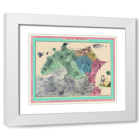 South America Rio de Janeiro Brazil White Modern Wood Framed Art Print with Double Matting by Michellerie