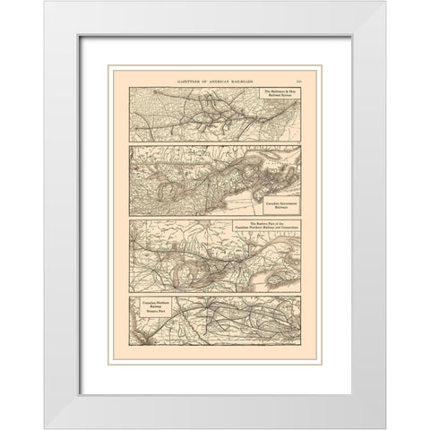 Baltimore, Ohio, Canada - Railroad - Reynold 1921 White Modern Wood Framed Art Print with Double Matting by Reynold