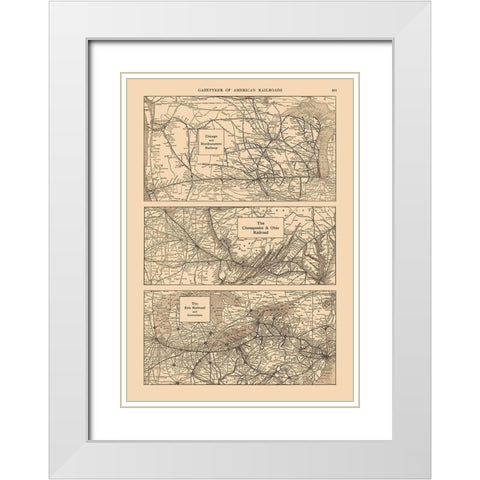 Chicago, Chesapeake, Erie, Ohio White Modern Wood Framed Art Print with Double Matting by Reynold