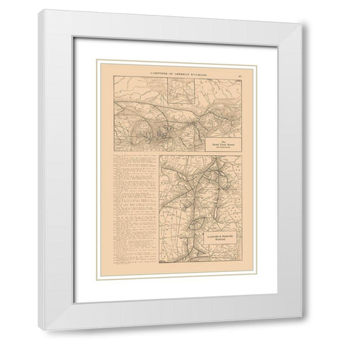Grand Trunk System, Louisville, Nashville White Modern Wood Framed Art Print with Double Matting by Reynold
