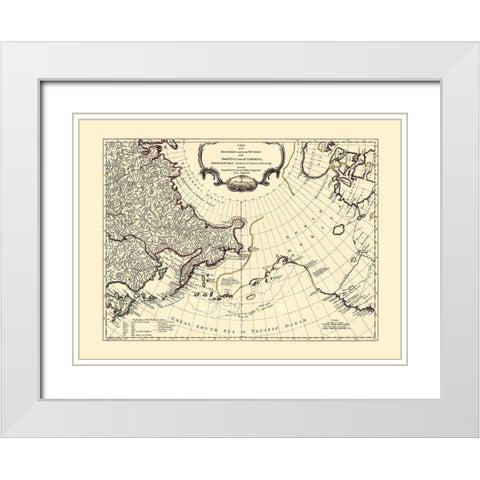 North West Coast America Russian Discoveries White Modern Wood Framed Art Print with Double Matting by Jeffreys