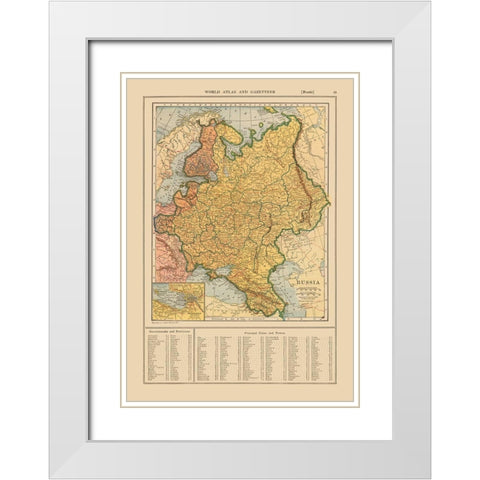 Russia - Reynold 1921 White Modern Wood Framed Art Print with Double Matting by Reynold