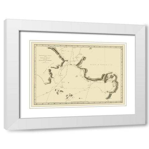 Norton Sound Bherings Strait Asia - Cook 1785 White Modern Wood Framed Art Print with Double Matting by Cook