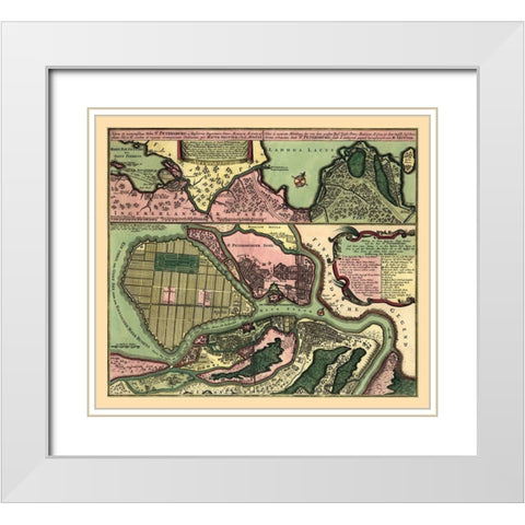 Saint Petersburg Russia Europe - Seutter White Modern Wood Framed Art Print with Double Matting by Seutter