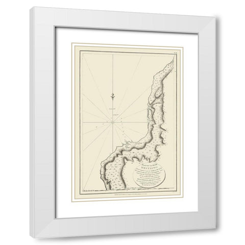 Asia Bay of DEstaing Russia - Robinson 1798 White Modern Wood Framed Art Print with Double Matting by Robinson