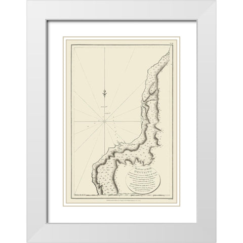 Asia Bay of DEstaing Russia - Robinson 1798 White Modern Wood Framed Art Print with Double Matting by Robinson