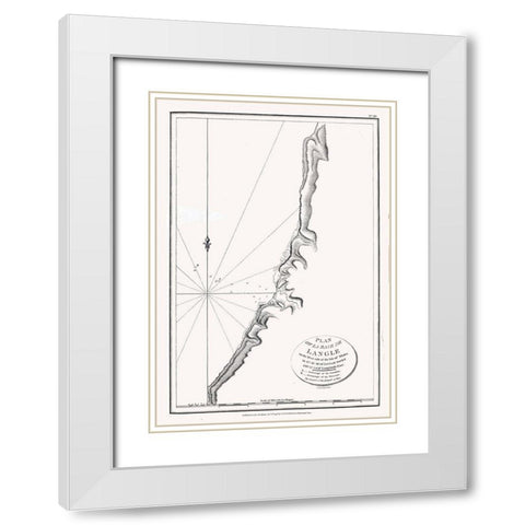 Asia Bay of Langle Russia - Robinson 1798 White Modern Wood Framed Art Print with Double Matting by Robinson