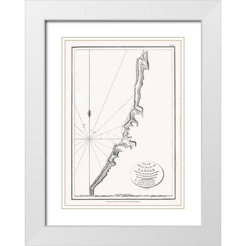 Asia Bay of Langle Russia - Robinson 1798 White Modern Wood Framed Art Print with Double Matting by Robinson