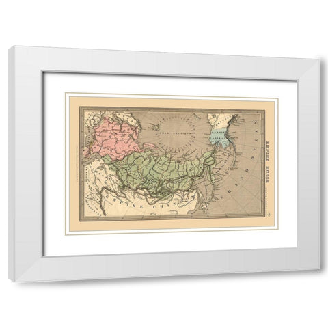 Russian Empire Asia Russia White Modern Wood Framed Art Print with Double Matting by Unknown