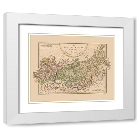 Russian Empire Europe Asia Russia - Wilkinson 1801 White Modern Wood Framed Art Print with Double Matting by Wilkinson