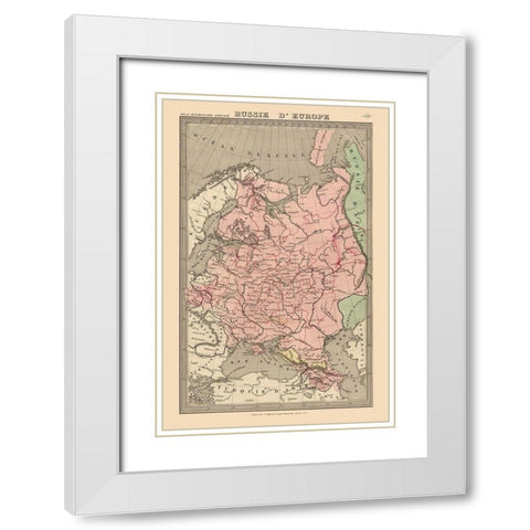 Europe Russia White Modern Wood Framed Art Print with Double Matting by Unknown