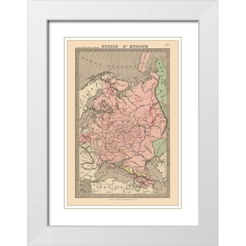 Europe Russia White Modern Wood Framed Art Print with Double Matting by Unknown