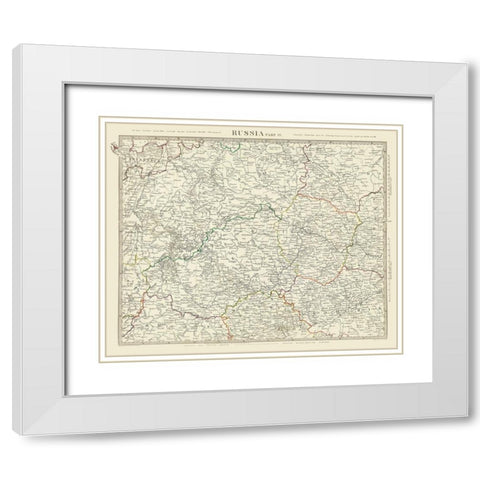 Europe Western Russia - Baldwin 1834 White Modern Wood Framed Art Print with Double Matting by Baldwin