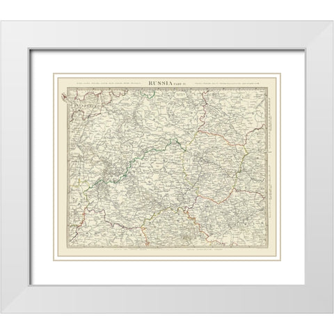 Europe Western Russia - Baldwin 1834 White Modern Wood Framed Art Print with Double Matting by Baldwin