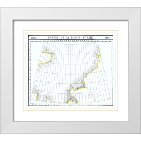 Russia White Modern Wood Framed Art Print with Double Matting by Unknown