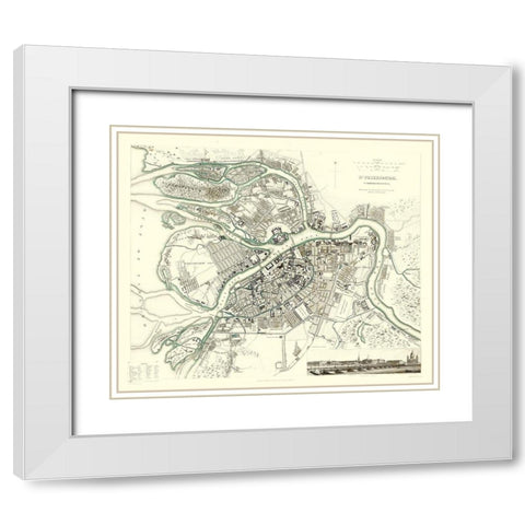 Saint Petersburg Russia Europe - Baldwin 1834 White Modern Wood Framed Art Print with Double Matting by Baldwin