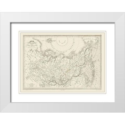 Siberia North Asia Russia - Monin White Modern Wood Framed Art Print with Double Matting by Monin