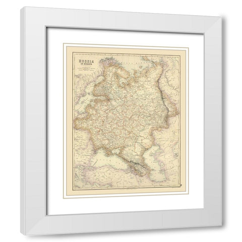 Europe Russia - Swanston White Modern Wood Framed Art Print with Double Matting by Swanston