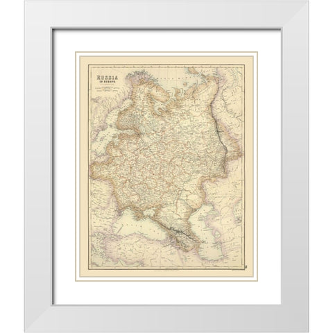 Europe Russia - Swanston White Modern Wood Framed Art Print with Double Matting by Swanston