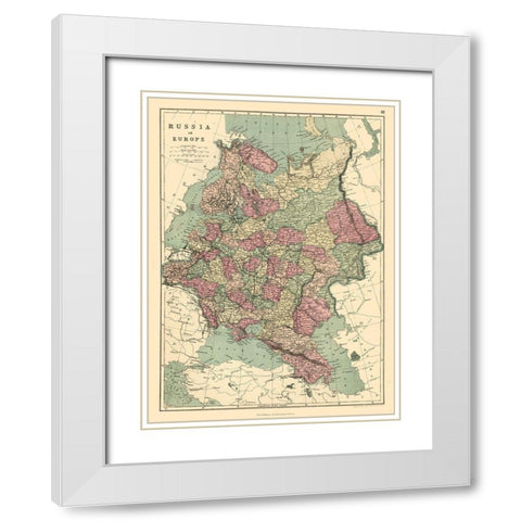 Europe Russia - Williams White Modern Wood Framed Art Print with Double Matting by Williams