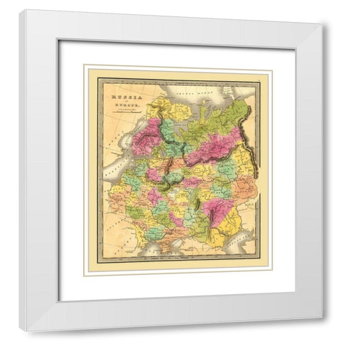 Europe Russia White Modern Wood Framed Art Print with Double Matting by Unknown