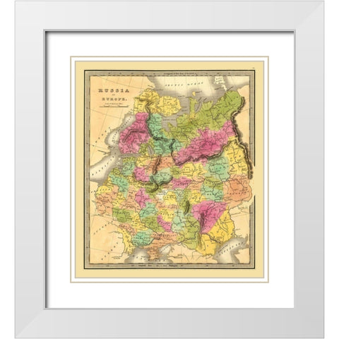 Europe Russia White Modern Wood Framed Art Print with Double Matting by Unknown