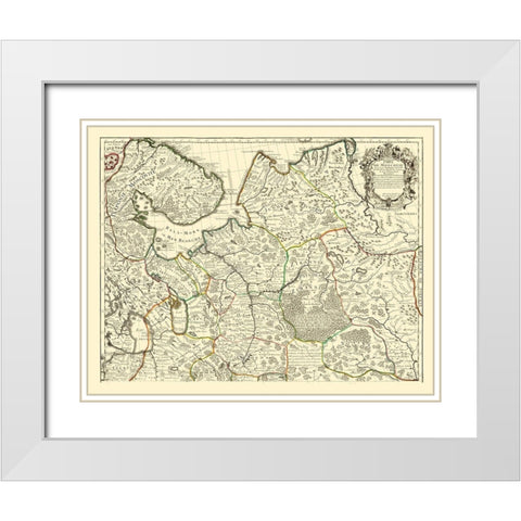Ancient Russia - De Lisle White Modern Wood Framed Art Print with Double Matting by De L''isle