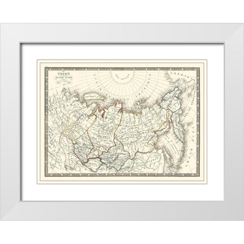 Siberia Russia - Monin White Modern Wood Framed Art Print with Double Matting by Monin